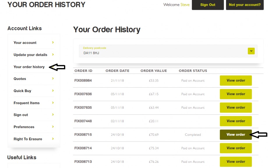 30 - Your Order History - Repeat Order 1