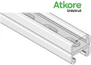 Unistrut 41 x 21 Back to Back Slotted 2.5mm Channel